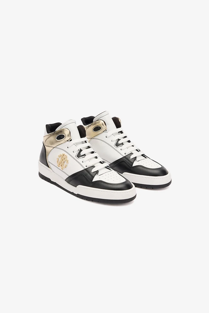 Color-Block High-Top Sneaker with Monogram RC