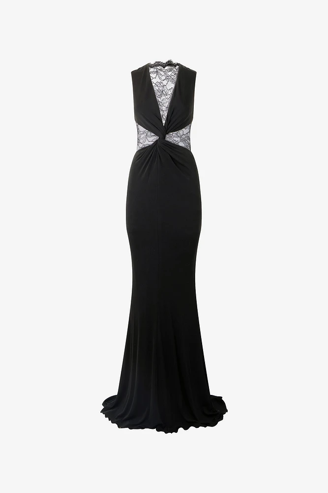 Extra-Long Dress With Lace
