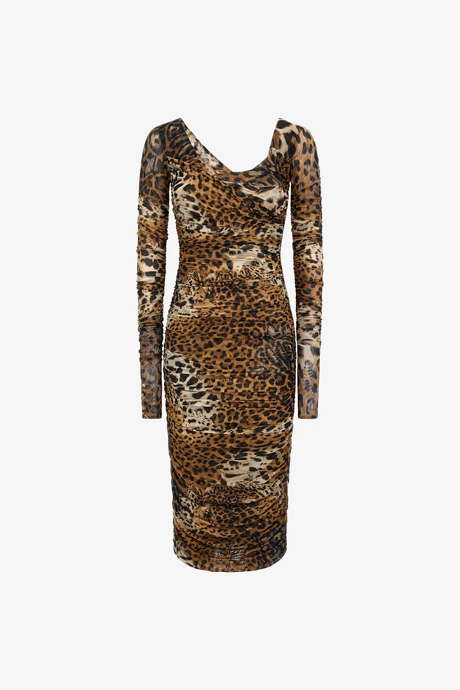 Stretch Jaguar Skin print dress