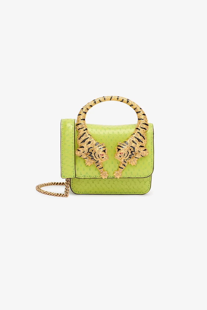 Roar Bag With Bejeweled Tigers
