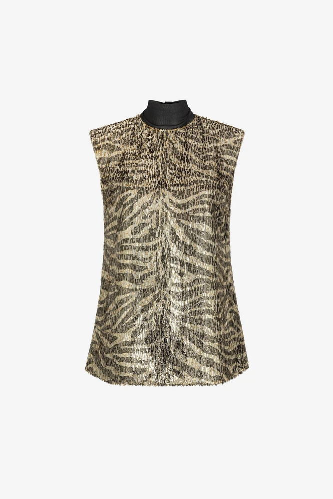 Zebra-Jacquard Top