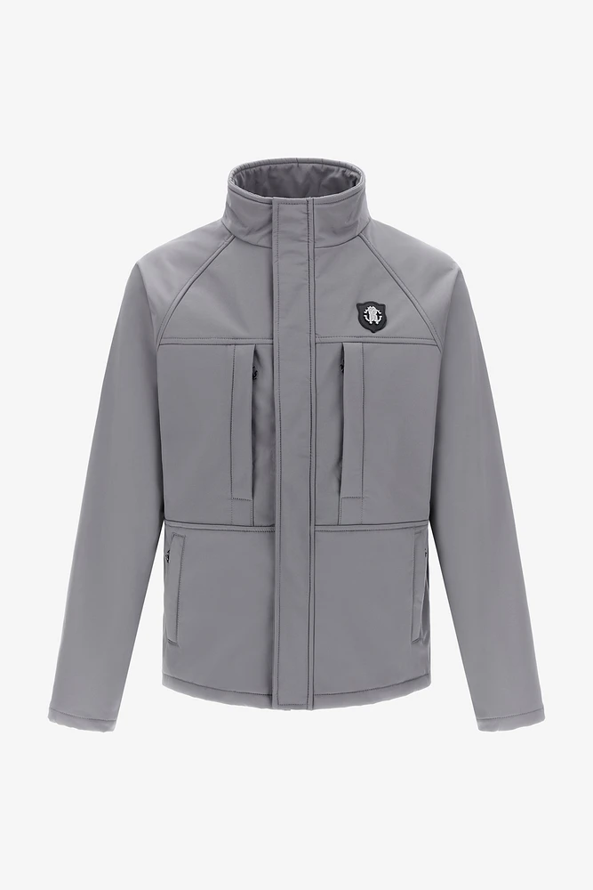 Padded down jacket with logo