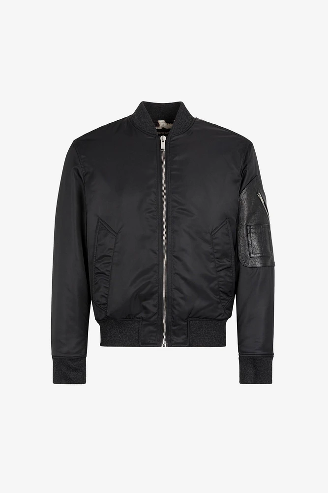 Logo-Embroidered Bomber Jacket