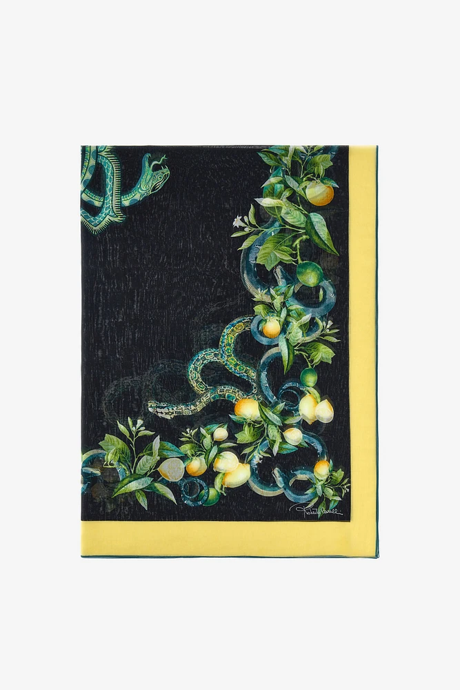 Roberto Cavalli Stole with Lemon print
