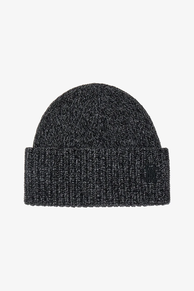 Grey Wool Cashmere Blend Hat With Monogram Rc