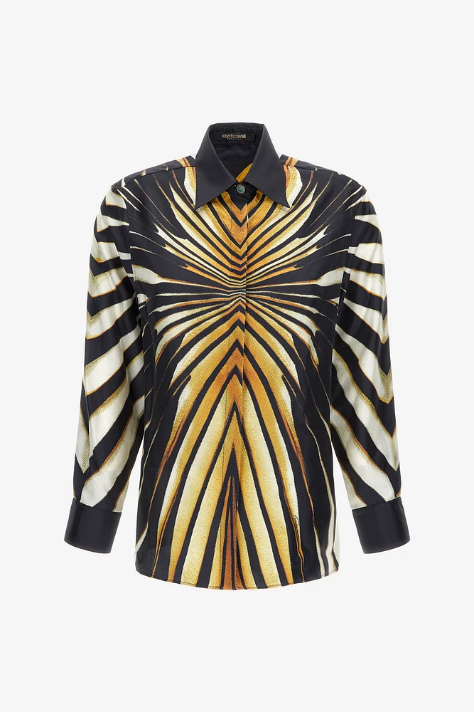 Shirt with Ray of Gold print