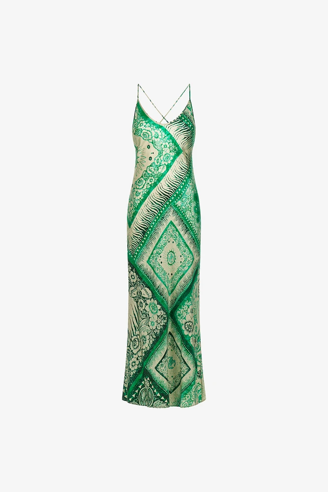 Bandana Print Slip Dress