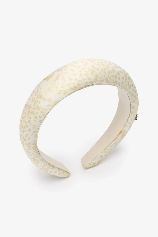 Headband With Cheetah Print And Cheetah Skin