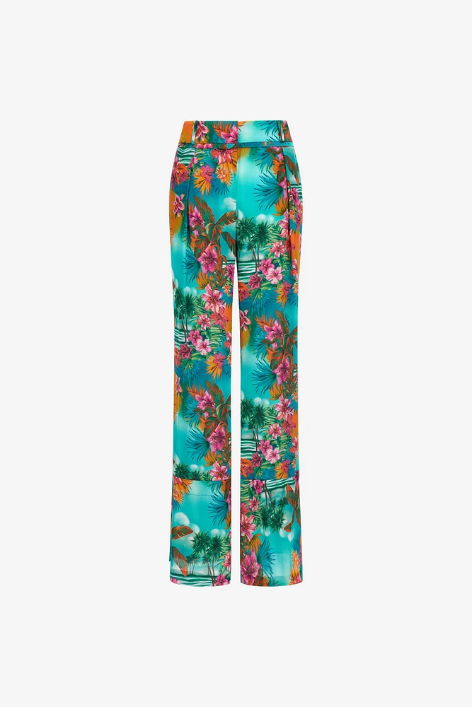 Hawaii print trousers