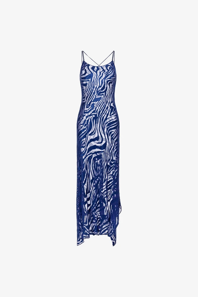 Zebra Print Slip Dress