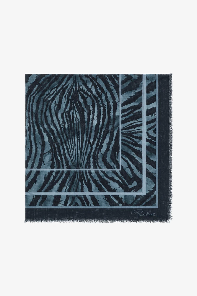 Roberto Cavalli shawl with Freedom print