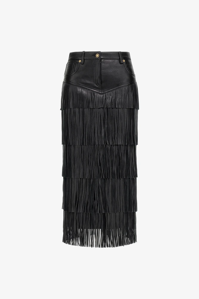 Fringe Midi Skirt