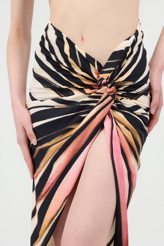 Sarong With Ray Of Pink Print