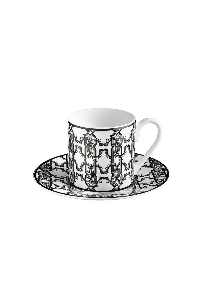 Monogram Black2 Coffe Cups In Gift Box