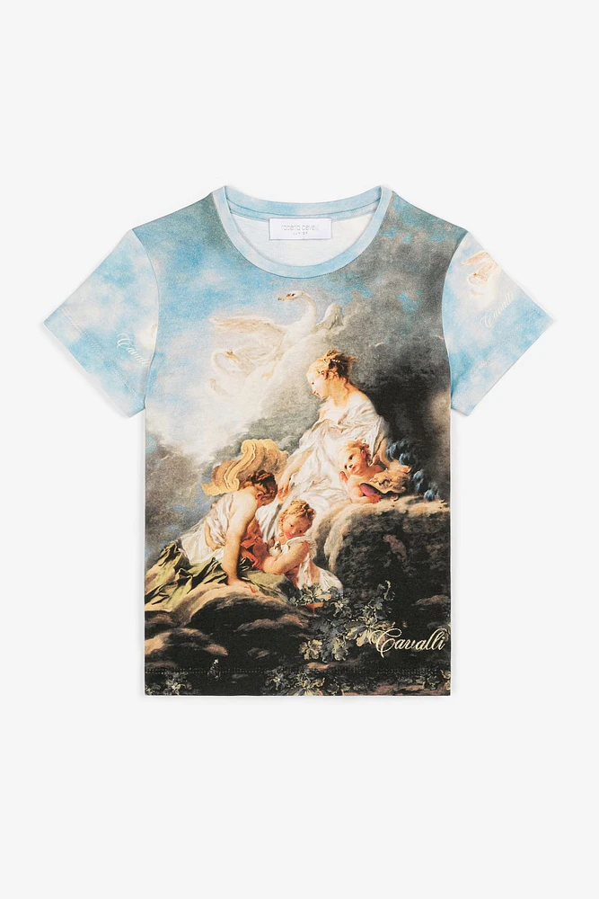 Wild Leda-Print Cotton T-Shirt