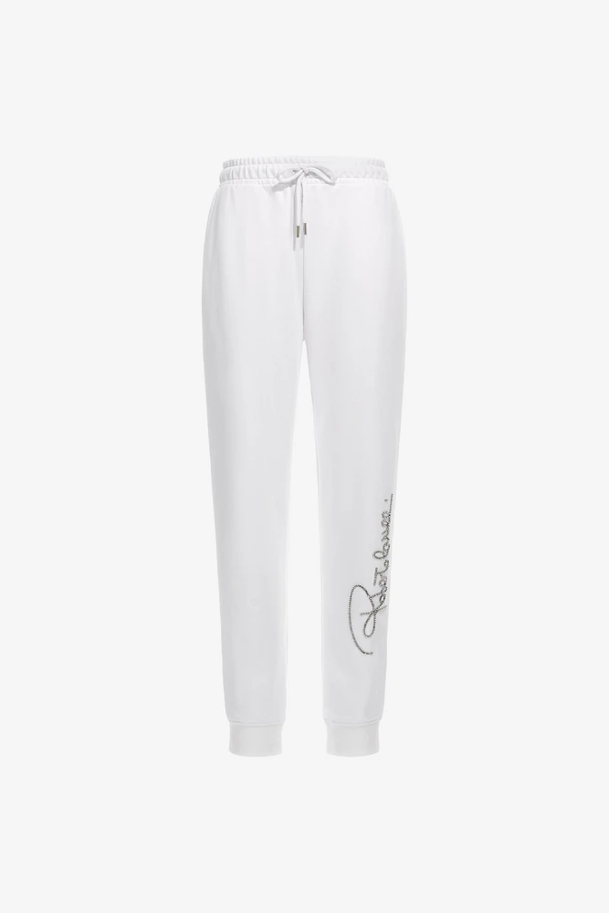 Sporty pants with signature