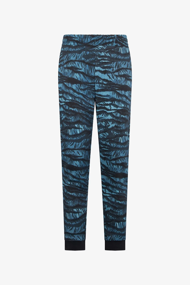 Joggers with Tiger Skin Print