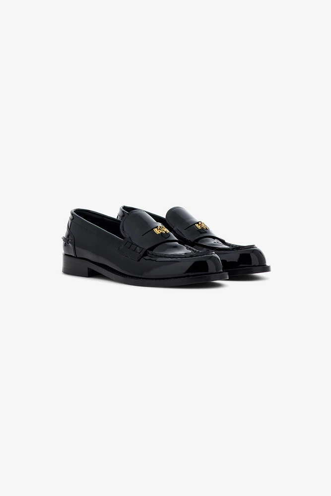 Loafers with Gold Accents