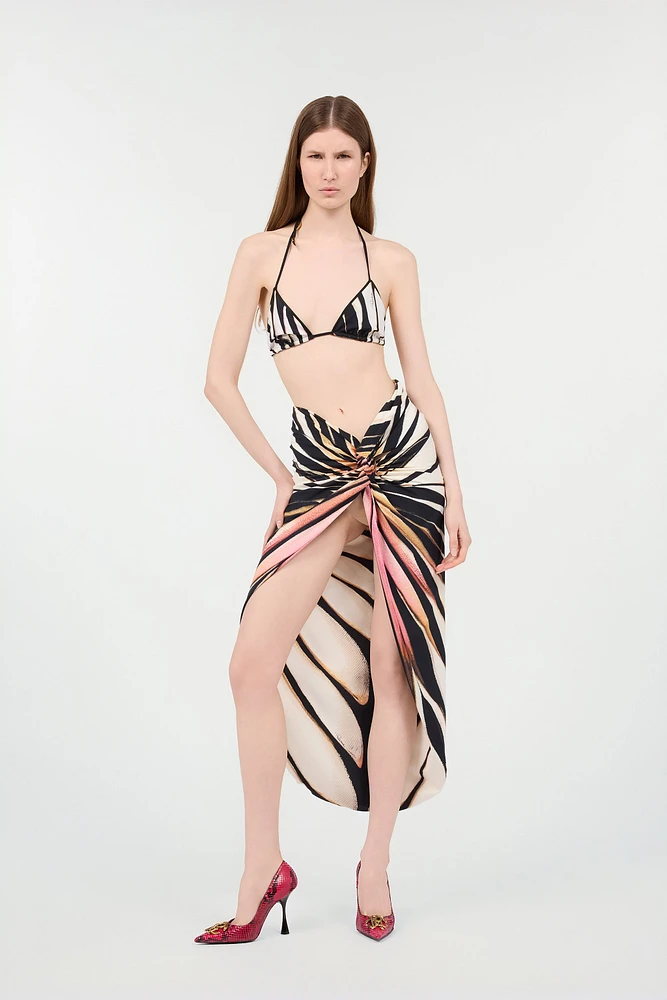 Sarong With Ray Of Pink Print