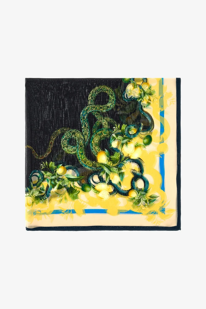 Lemon print scarf