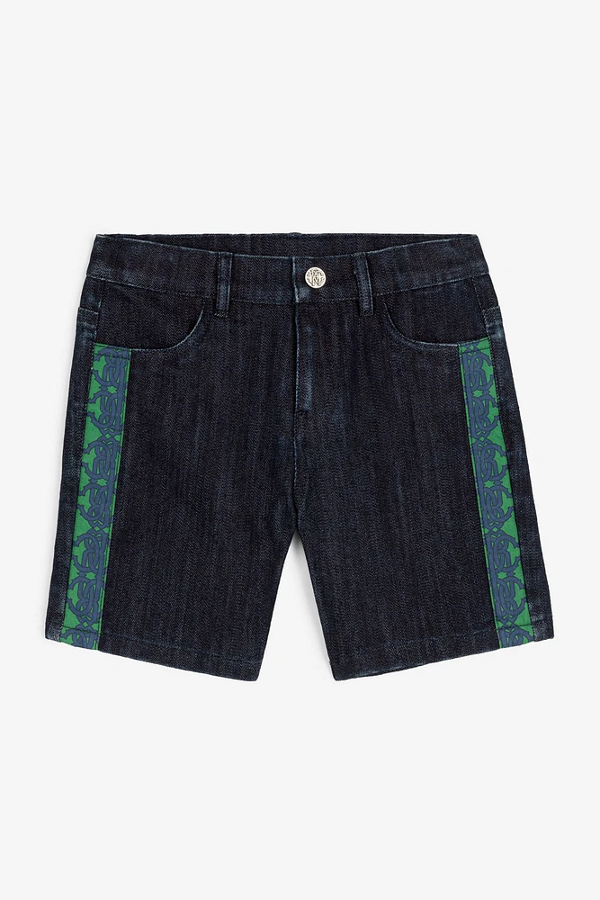 RC Monogram Denim Shorts