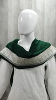 Pure Pashmina Shawl Green with Silver Tilla Work (ONE OF A KIND)