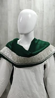Pure Pashmina Shawl Green with Silver Tilla Work (ONE OF A KIND)