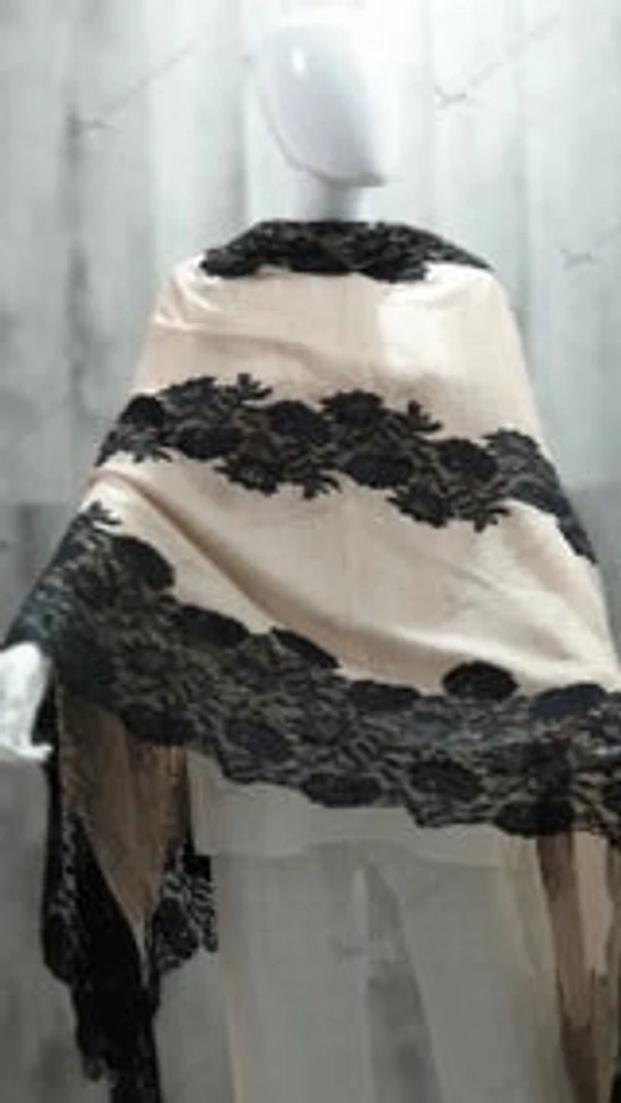 Pure Pashmina Shawl with Lace