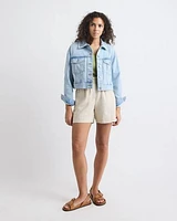 Cropped Oversized Denim Jacket