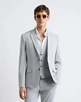 Slim-Fit Light Grey Suit Blazer