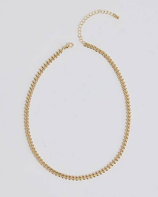 Collier Doré à Maillons Feuilles