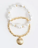 Pearl and Shell Bracelets