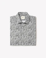 Slim-Fit Dress Shirt with Floral Pattern