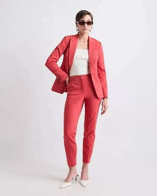 Pantalon Indispensable Coupe Courbes Longueur Cheville à Jambe Étroite et Taille Mi-Haute
