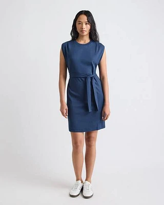 Robe à Manches Très Courtes avec Ceinture Amovible