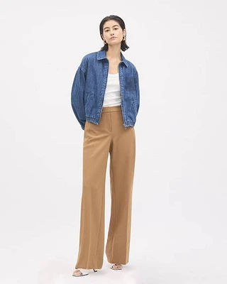 Mid-Rise Wide-Leg Heavy Twill Pant