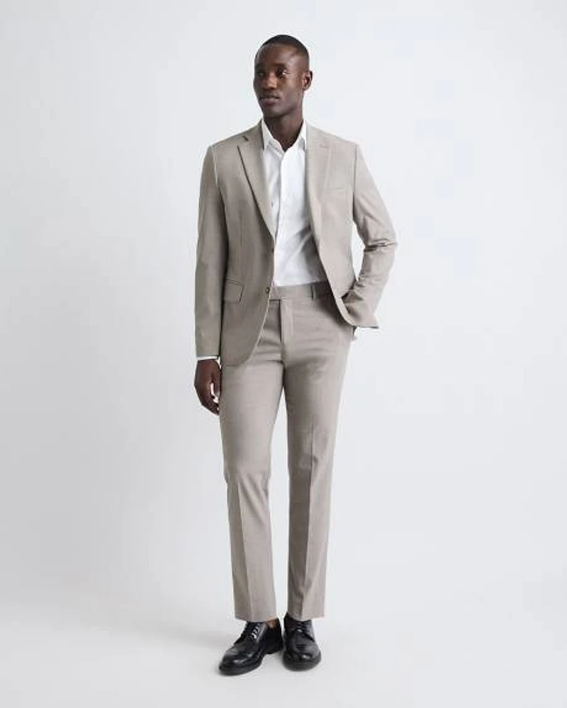 Slim-Fit Taupe Suit Pant
