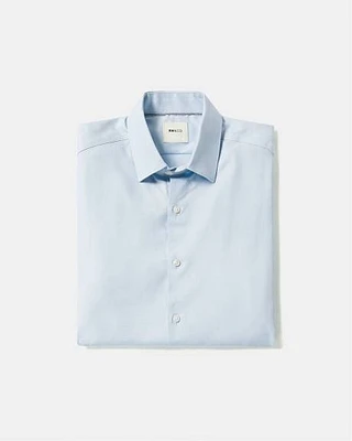 Chemise Habillée Style Tricot à Coupe Étroite à Manches Courtes