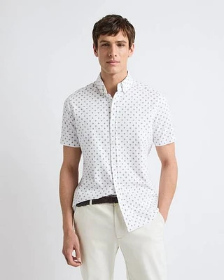 Chemise en Jersey à Coupe Étroite Manches Courtes