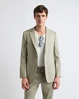 Tailored-Fit Sage Linen-Blend Suit Blazer