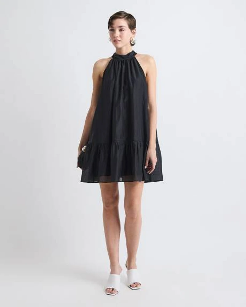 Sleeveless Halter-Neck Straight Cocktail Dress