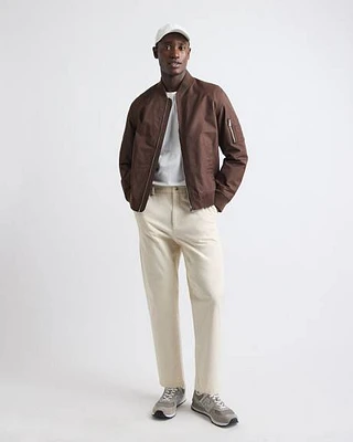Solid Twill Bomber Jacket