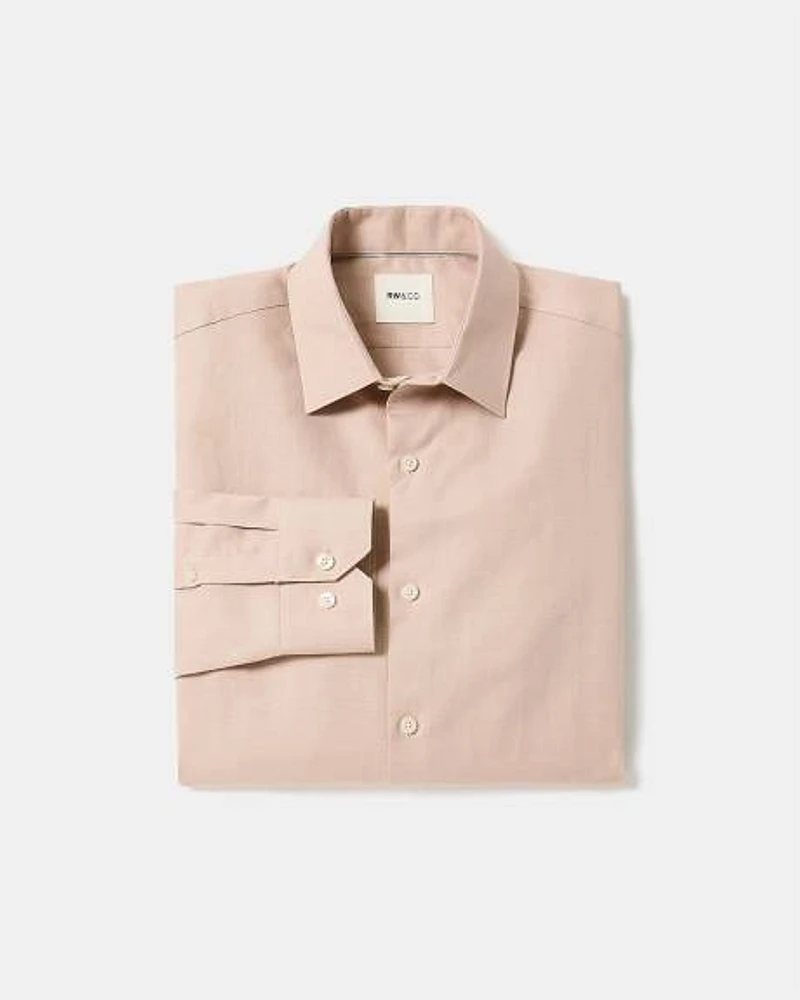 Tailored-Fit Linen Dress Shirt