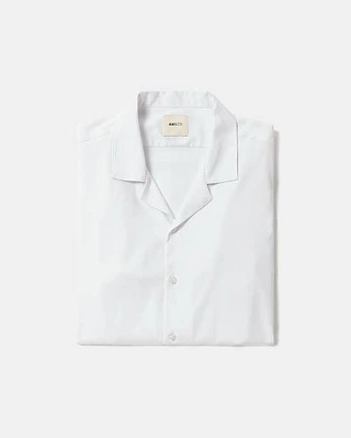 Short-Sleeve Slim-Fit Knit-Like Dress Shirt