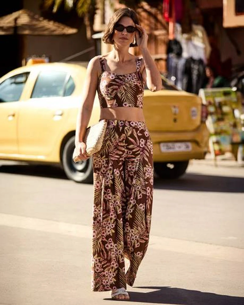 Linen High-Rise Wide-Leg Pant