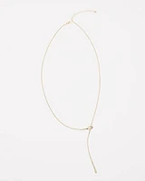 Long Necklace with Teardrop Pendant