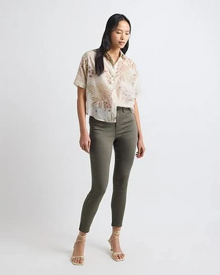 Solid High-Rise Natalie Ankle Jegging