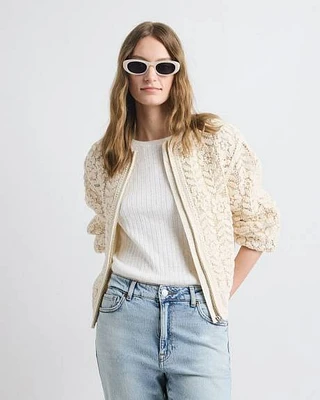 Veste Aviateur Crochetée
