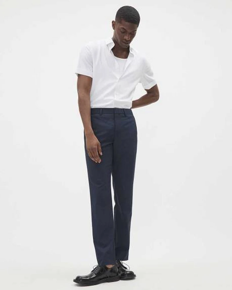Pantalon de Ville Uni à Coupe Étroite