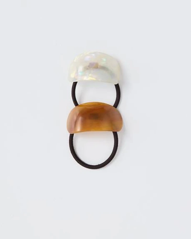 Hair Elastics with Acrylic Plate